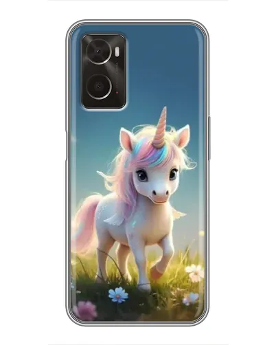 Чохол для OPPO A96 з картинкою «Єдиноріг на галявині» Чохол для OPPO A96 з картинкою «Єдиноріг на галявині»