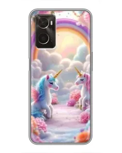 Чохол для OPPO A96 з картинкою «Веселка і єдинороги» Чохол для OPPO A96 з картинкою «Веселка і єдинороги»