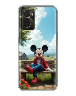 Чехол для OPPO A96 с картинкой «Микки на скамейке» Чехол для OPPO A96 с картинкой «Микки на скамейке»