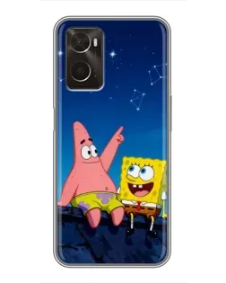 Чохол для OPPO A96 з картинкою «Губка Боб та Патрік вночі» Чохол для OPPO A96 з картинкою «Губка Боб та Патрік вночі»