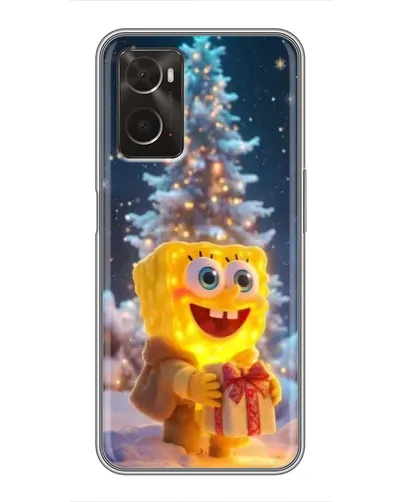 Чохол для OPPO A96 з картинкою «Різдвяний Спанч Боб»