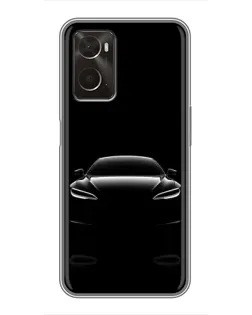 Чохол для OPPO A96 з картинкою «Силует Tesla Night»