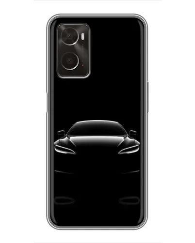Чохол для OPPO A96 з картинкою «Силует Tesla Night»