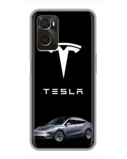 Чохол для OPPO A96 з картинкою «Tesla Model Y»