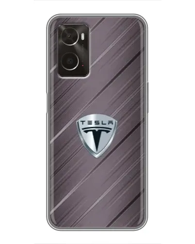 Чохол для OPPO A96 з картинкою «Металева текстура Tesla»