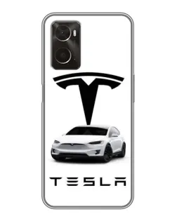 Чохол для OPPO A96 з картинкою «Tesla White Style»