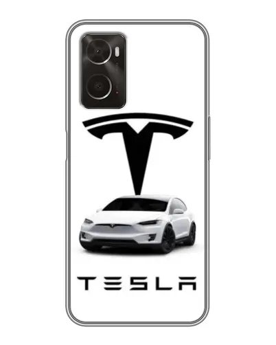 Чохол для OPPO A96 з картинкою «Tesla White Style»