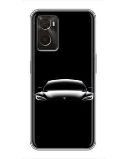 Чохол для OPPO A96 з картинкою «Фари Tesla Night»