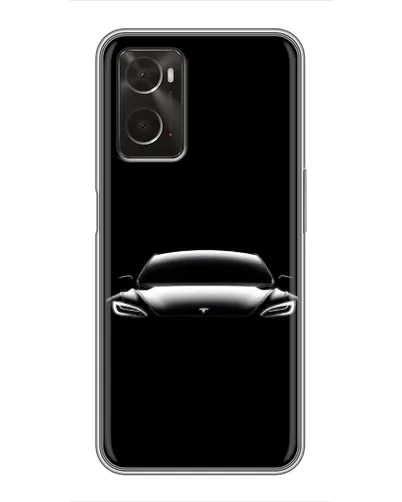 Чохол для OPPO A96 з картинкою «Фари Tesla Night»