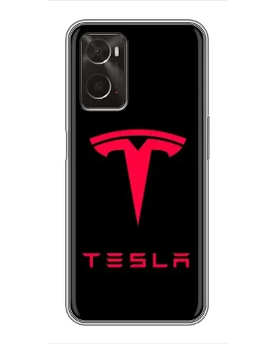 Чохол для OPPO A96 з картинкою «Tesla Red Logo»
