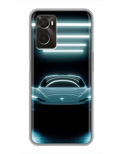 Чохол для OPPO A96 з картинкою «Tesla в неоні»