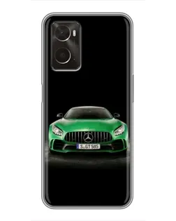 Чохол для OPPO A96 з картинкою «Mercedes — неоновий лого»