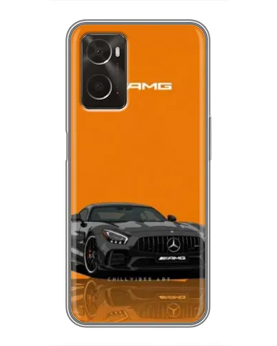 Чохол для OPPO A96 з картинкою «Помаранчевий Mercedes AMG»