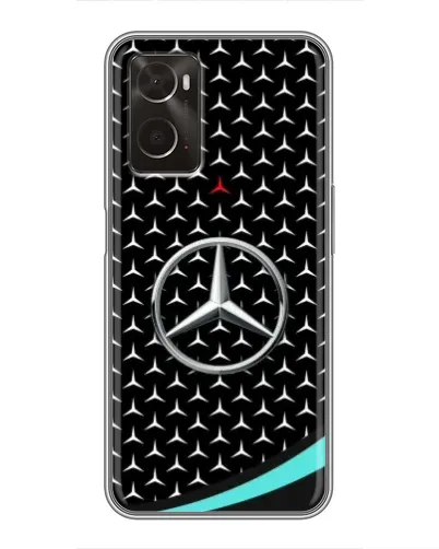 Чохол для OPPO A96 з картинкою «Mercedes — бірюзовий акцент»