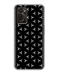 Чехол для OPPO A96 с картинкой «Mercedes паттерн звезд»