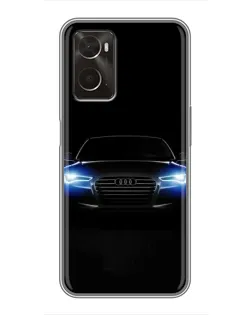Чохол для OPPO A96 з картинкою «Audi в неоні»