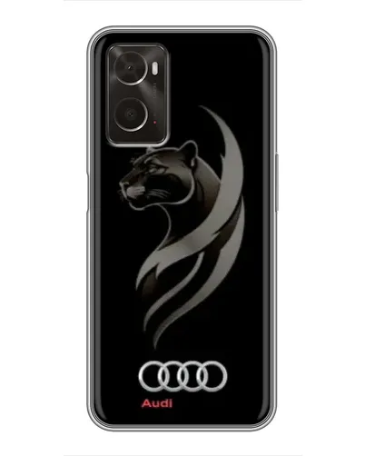 Чохол для OPPO A96 з картинкою «Графіка — пантера та Audi»