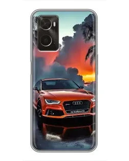 Чохол для OPPO A96 з картинкою «Audi — захід сонця»