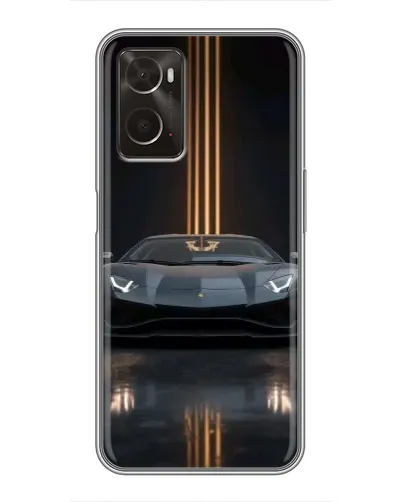 Чохол для OPPO A96 з картинкою «Lamborghini золоті лінії»
