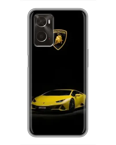 Чохол для OPPO A96 з картинкою «Lamborghini жовтий акцент»
