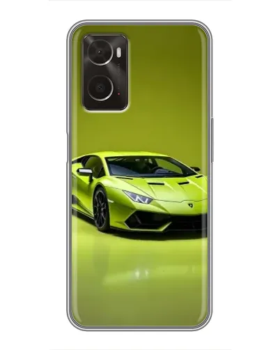Чохол для OPPO A96 з картинкою «Салатовий Lamborghini Huracan»