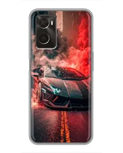 Чохол для OPPO A96 з картинкою «Lamborghini червоний дим» Чохол для OPPO A96 з картинкою «Lamborghini червоний дим»