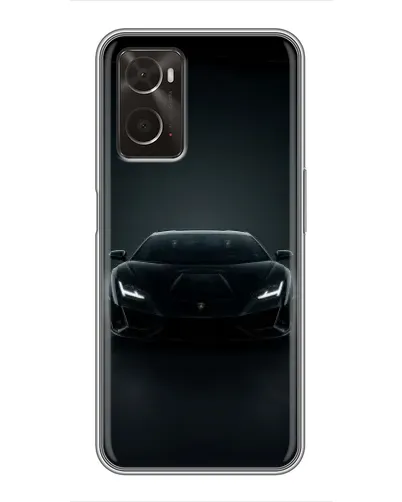 Чохол для OPPO A96 з картинкою «Чорний Lamborghini Aventador»