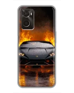 Чохол для OPPO A96 з картинкою «Lamborghini у вогні» Чохол для OPPO A96 з картинкою «Lamborghini у вогні»