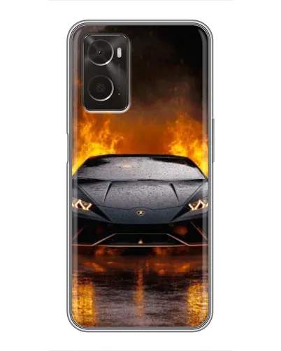 Чохол для OPPO A96 з картинкою «Lamborghini у вогні»