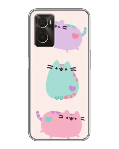 Чохол для OPPO A96 з картинкою «Pusheen тріо» Чохол для OPPO A96 з картинкою «Pusheen тріо»