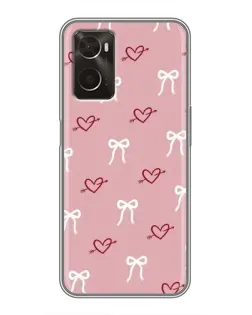 Чехол для OPPO A96 с картинкой «Сердца и банты» Чехол для OPPO A96 с картинкой «Сердца и банты»