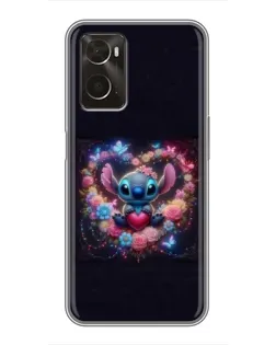 Чохол для OPPO A96 з картинкою «Stitch у квітах» Чохол для OPPO A96 з картинкою «Stitch у квітах»