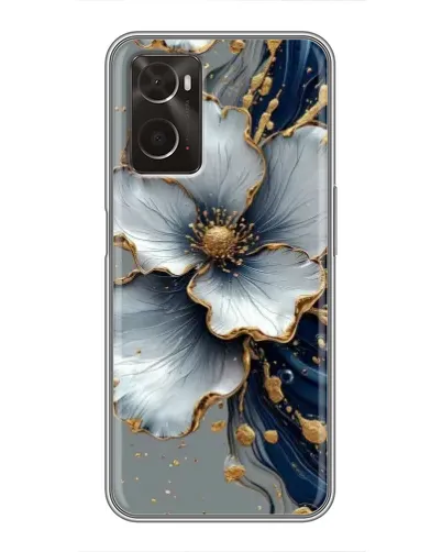 Чохол для OPPO A96 з картинкою «Біла квітка та золотий флюїд» Чохол для OPPO A96 з картинкою «Біла квітка та золотий флюїд»