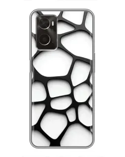 Чехол для OPPO A96 с картинкой «Белая объемная сетка» Чехол для OPPO A96 с картинкой «Белая объемная сетка»