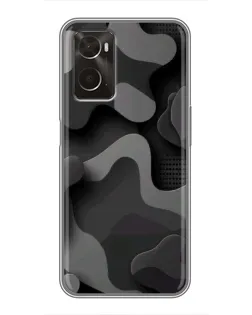 Чехол для OPPO A96 с картинкой «Темный абстрактный камуфляж» Чехол для OPPO A96 с картинкой «Темный абстрактный камуфляж»
