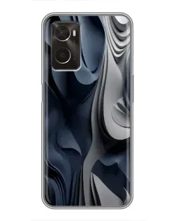 Чехол для OPPO A96 с картинкой «Объемные синие складки» Чехол для OPPO A96 с картинкой «Объемные синие складки»