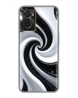 Чехол для OPPO A96 с картинкой «Черно-белая спираль» Чехол для OPPO A96 с картинкой «Черно-белая спираль»