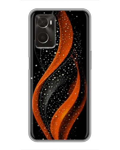 Чехол для OPPO A96 с картинкой «Огненная звездная волна»