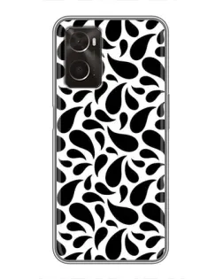 Чехол для OPPO A96 с картинкой «Контрастные черные капли» Чехол для OPPO A96 с картинкой «Контрастные черные капли»