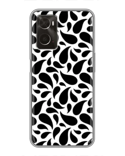 Чехол для OPPO A96 с картинкой «Контрастные черные капли»