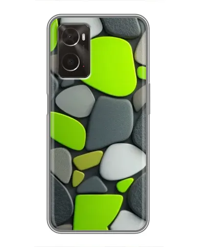 Чехол для OPPO A96 с картинкой «Яркая неоновая галька»