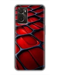 Чехол для OPPO A96 с картинкой «Красная глянцевая сетка» Чехол для OPPO A96 с картинкой «Красная глянцевая сетка»