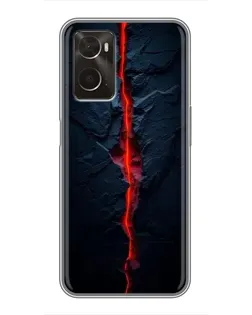 Чехол для OPPO A96 с картинкой «Kрасная лавовая трещина» Чехол для OPPO A96 с картинкой «Kрасная лавовая трещина»