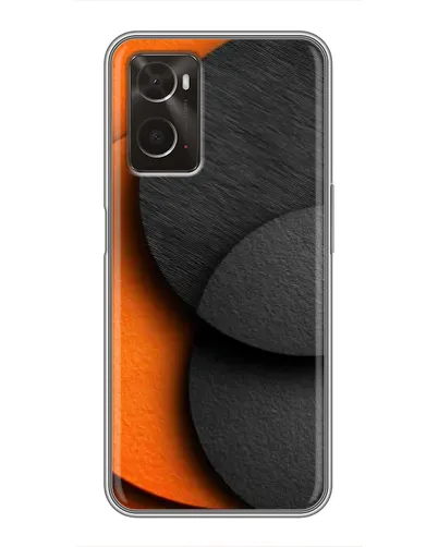 Чехол для OPPO A96 с картинкой «Геометрия оранжевых кругов»