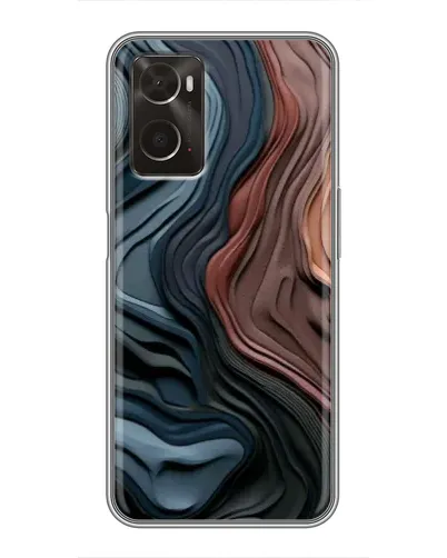 Чехол для OPPO A96 с картинкой «Цветные волны каньона»