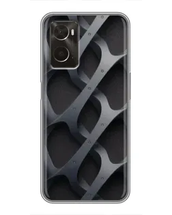 Чехол для OPPO A96 с картинкой «Объемное серое плетение» Чехол для OPPO A96 с картинкой «Объемное серое плетение»