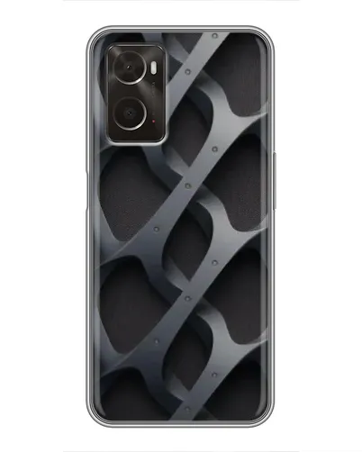 Чехол для OPPO A96 с картинкой «Объемное серое плетение»