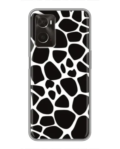 Чехол для OPPO A96 с картинкой «Черно-белый жираф»