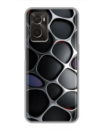 Чехол для OPPO A96 с картинкой «Объемная темная решетка»