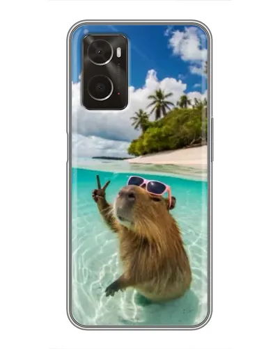 Чохол для OPPO A96 з картинкою «Капібара на морі» Чохол для OPPO A96 з картинкою «Капібара на морі»
